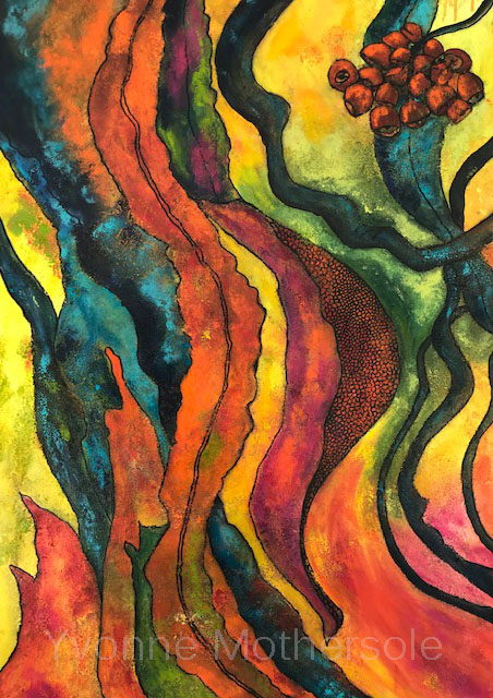Vibrant abstract painting