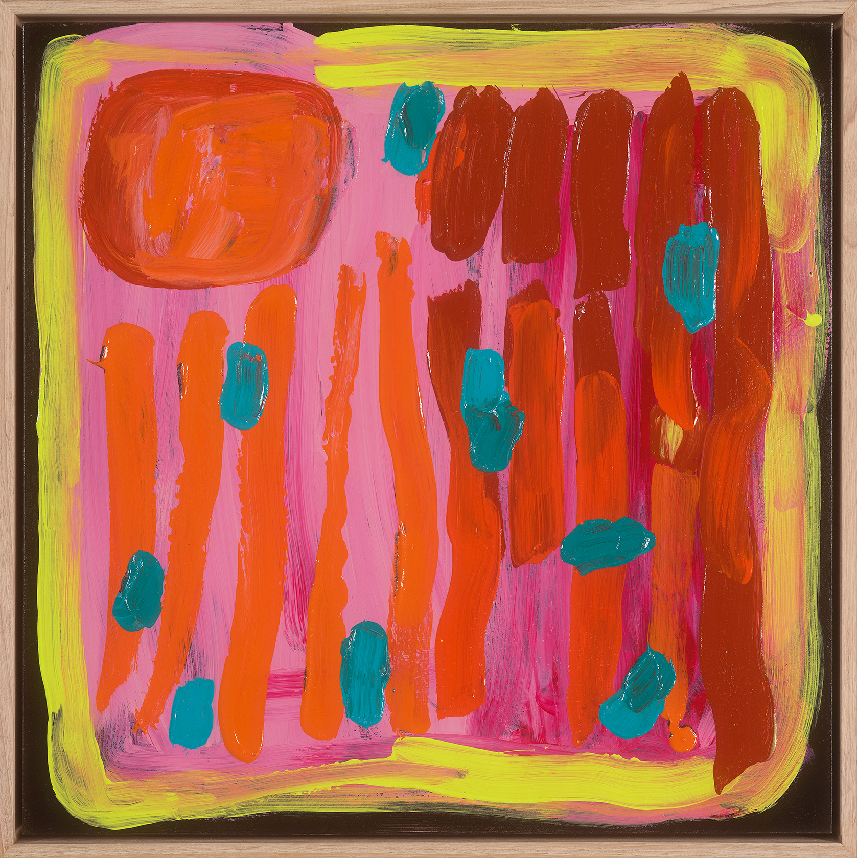 Brightly colourd abstract painting