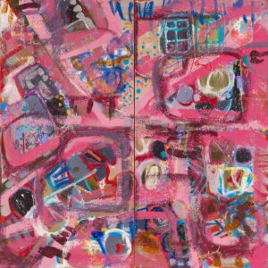 Gallery News 63 Pink abstract artwork